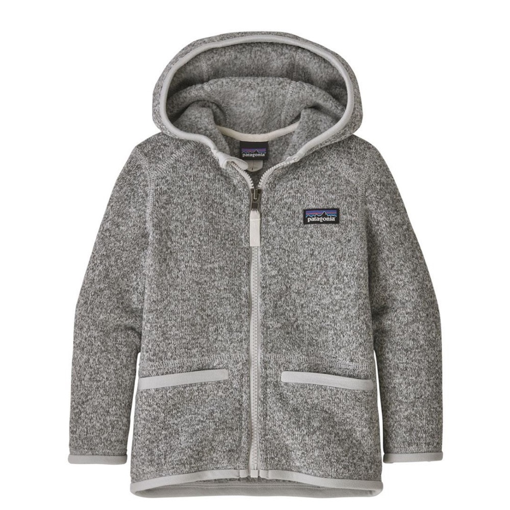 Patagonia Baby Better Sweater Gray Fleece Hoodie - size 6-12 months